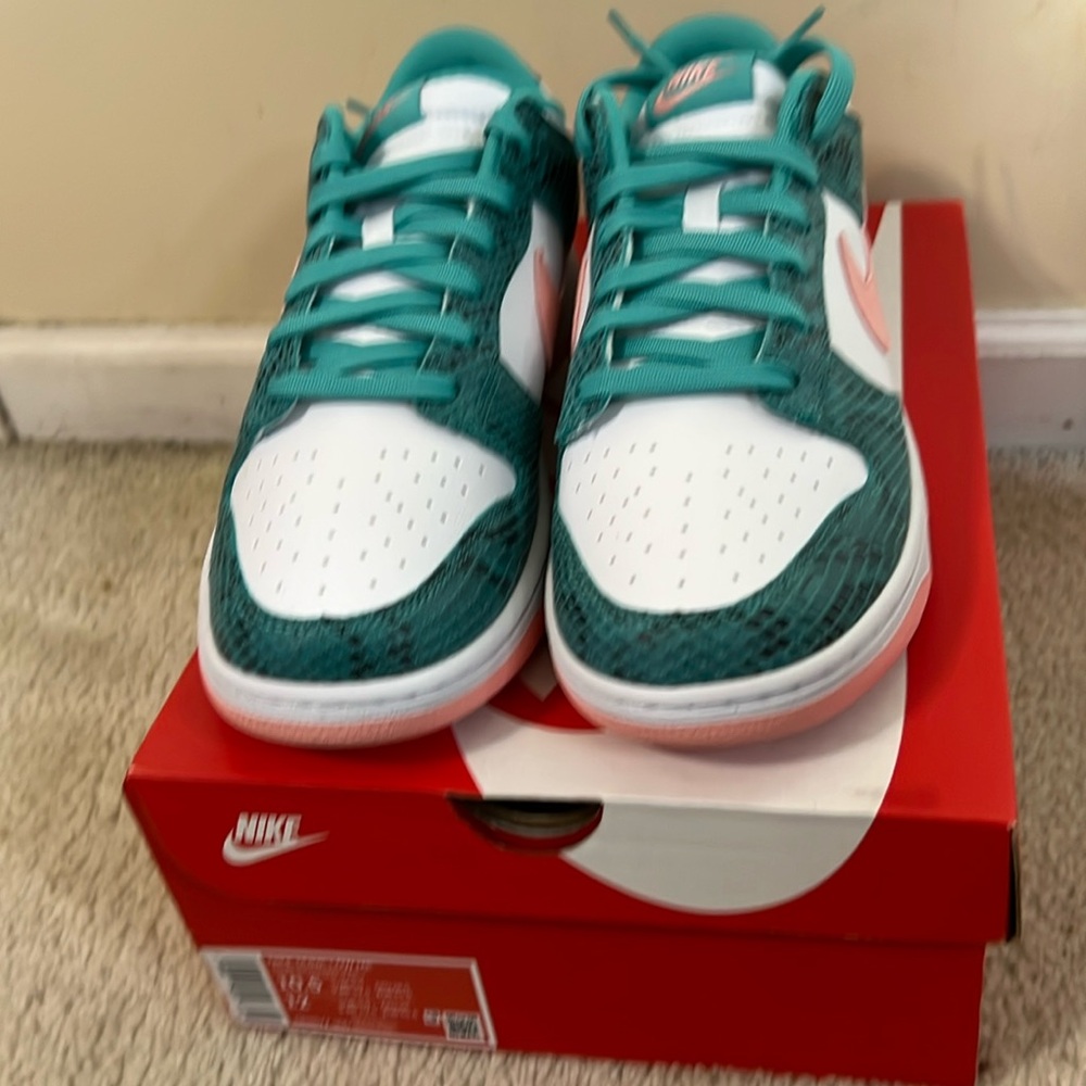 Nike dunk low washed teal/bleach coral